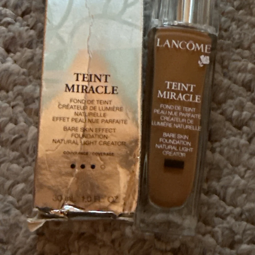 NEW Lancome Teint Miracle Foundation BARE Skin Effect #10 445N Medium Deep